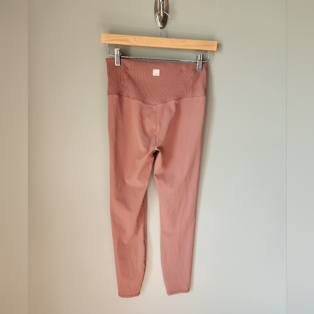 Vuori Rib Studio Leggings Pink Women's Size Medium